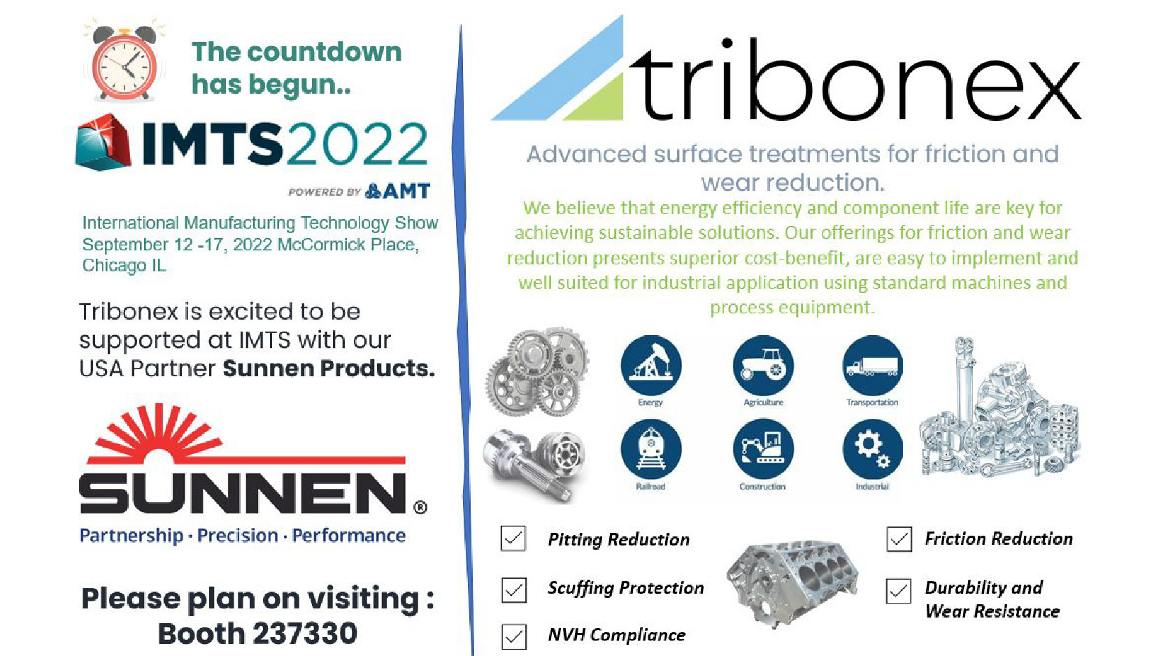 Tribonex revisiting IMTS together with Sunnen Products